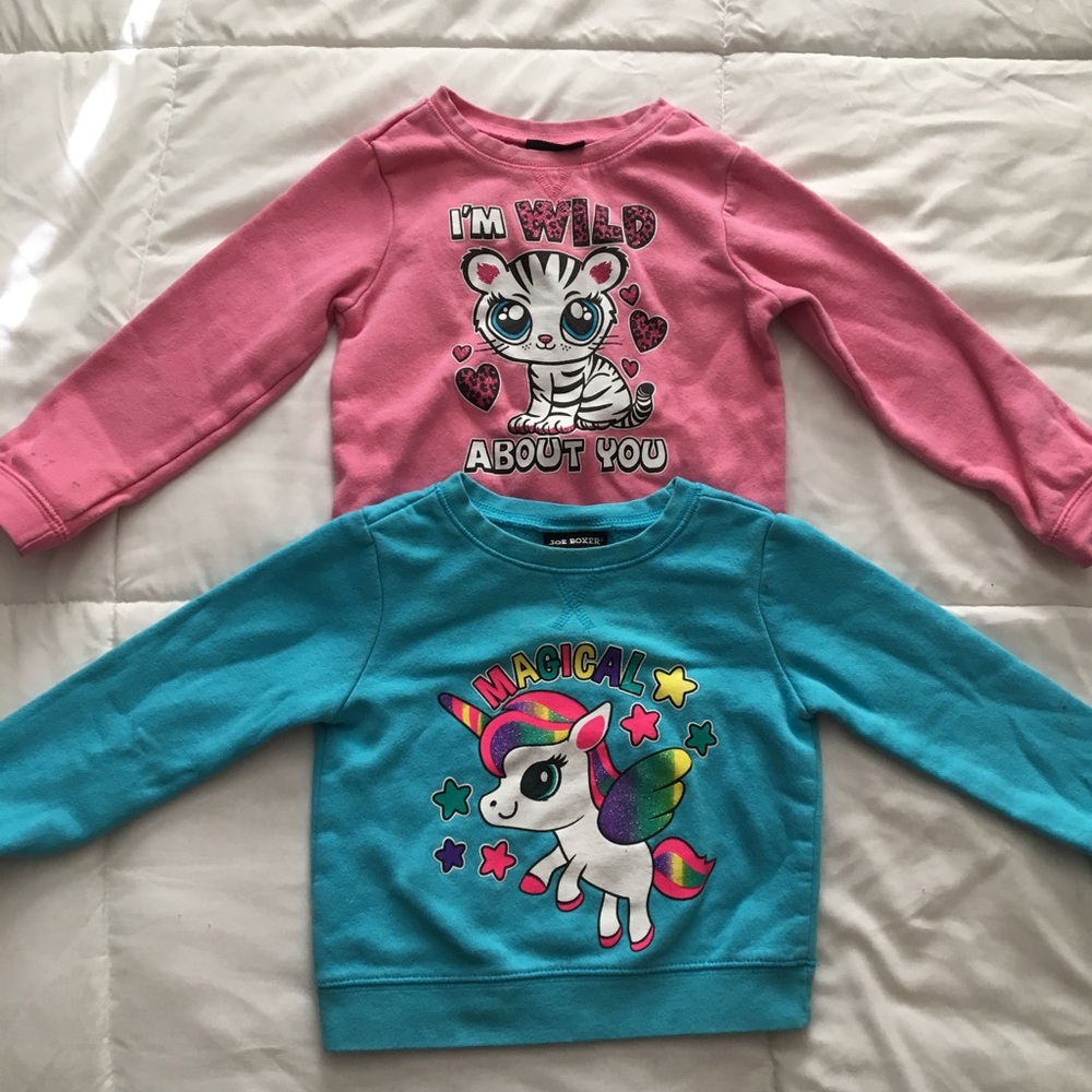 Joe Boxer sweater, baby gap shirt and pants